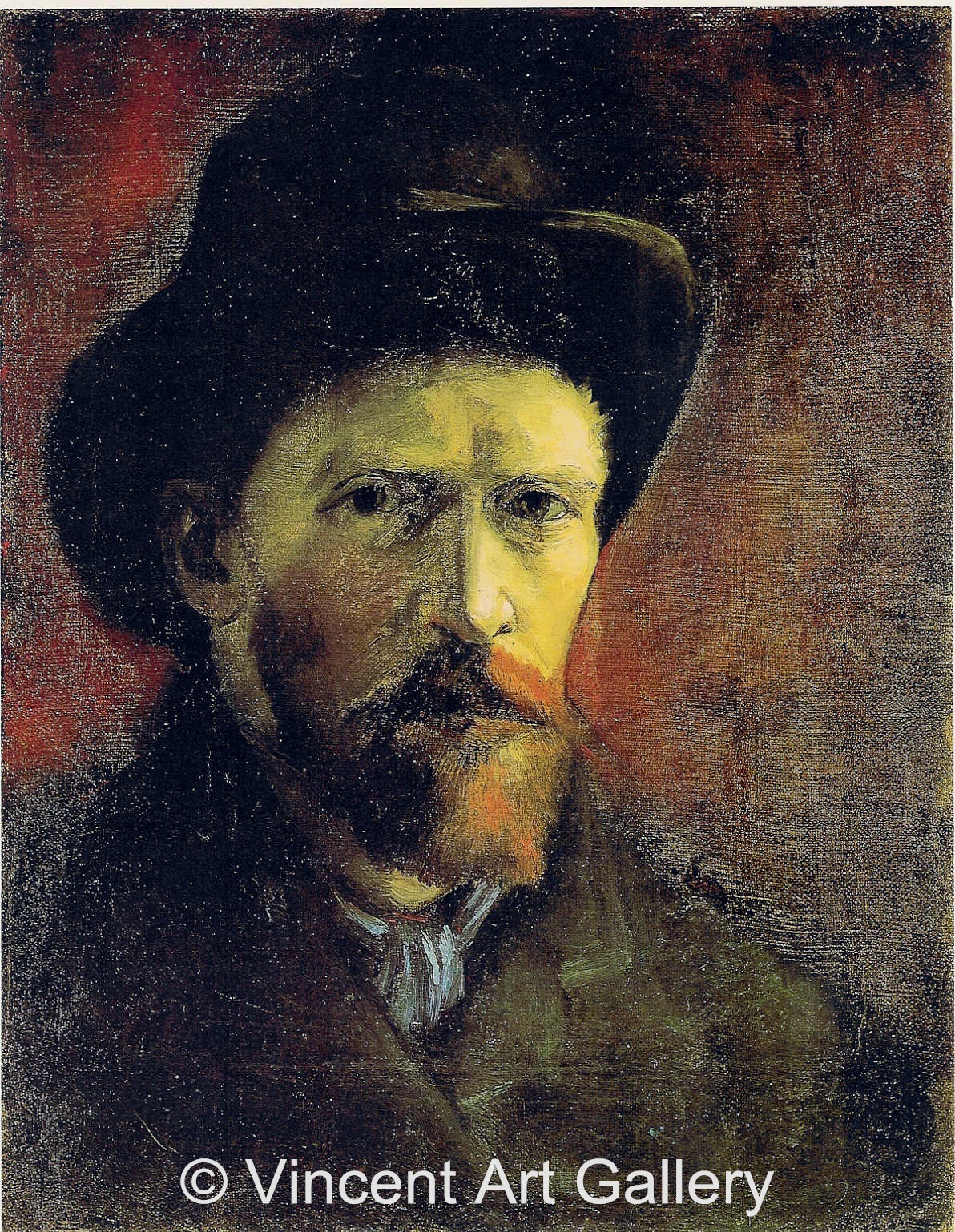 JH1089, Self-Portrait with Dark Felt Hat